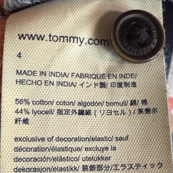 Tommy Hilfiger women’s denim off shoulder button down dress cotton sz 4 preloved - Picture 7 of 7